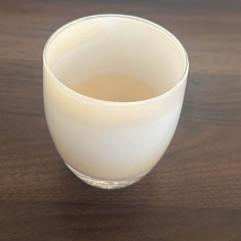 Glassybaby Pre-Triskelion‎ True White 39 Glass Votive Candle Holder Glassy Baby